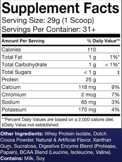 Whey Isolate Protein Chocolate